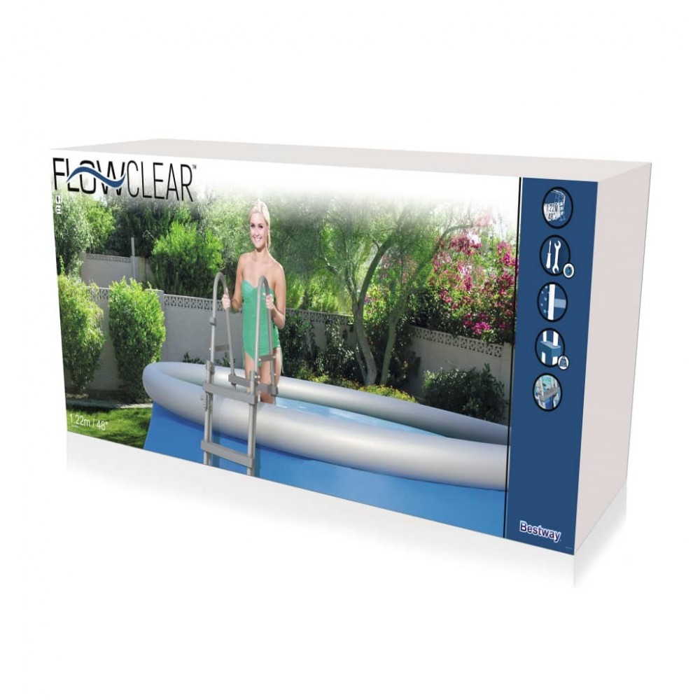 Échelle De Piscine à 4 Marches Flowclear 122cm 58331 Sur