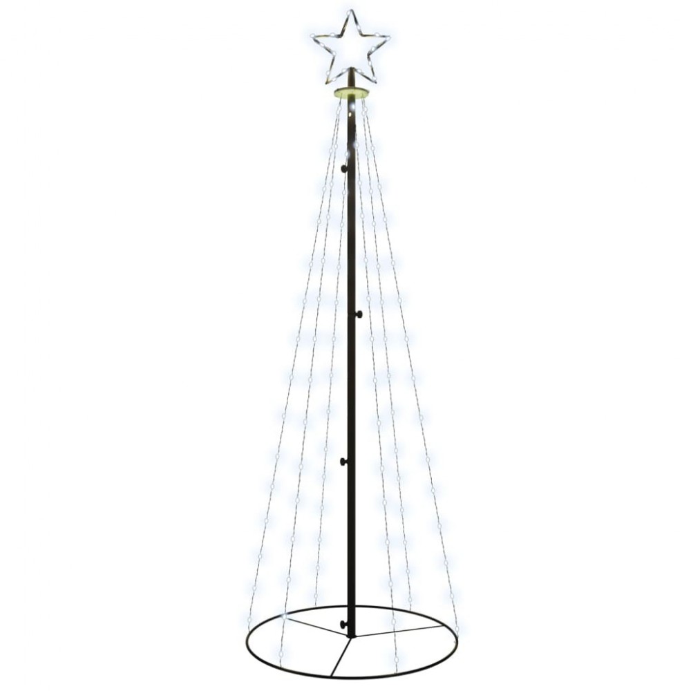 Sapin de Noël cône 108 LED Blanc froid 70x180 cm