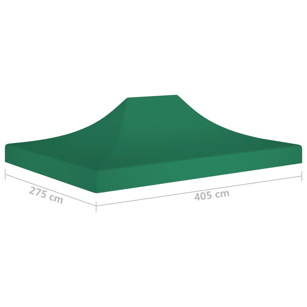 Toit de tente de réception 3x3 m Vert 270 g/m²