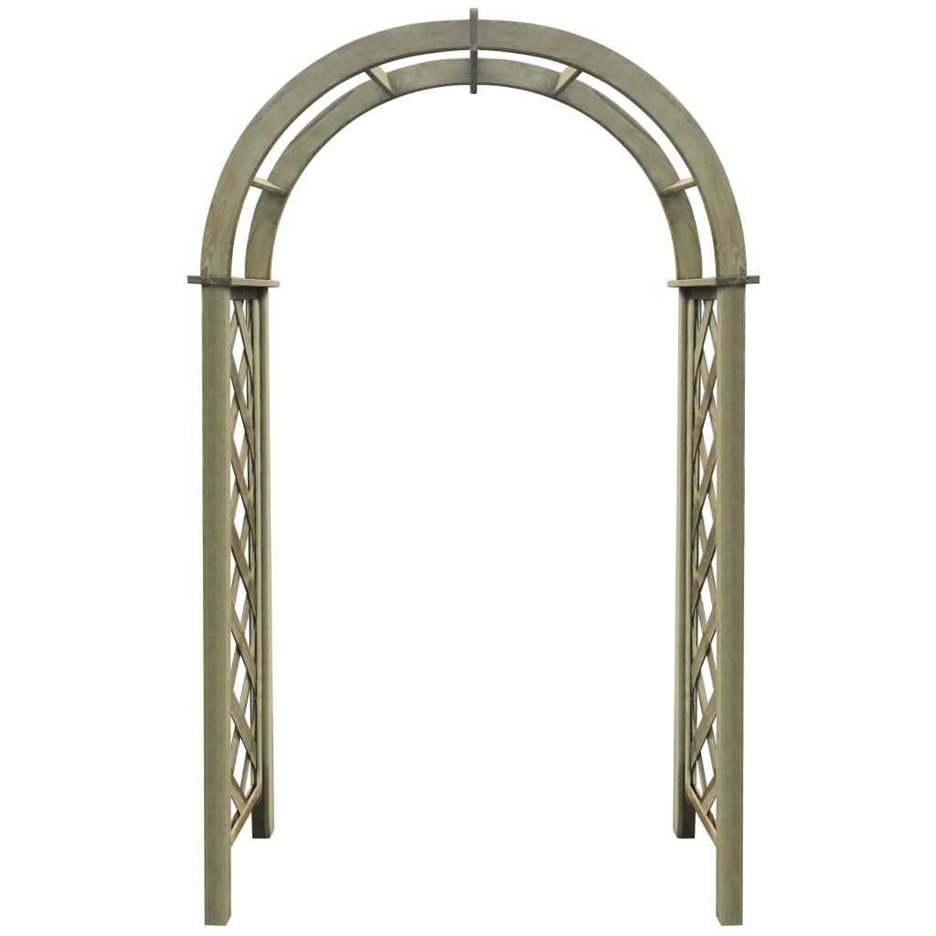 Arche avec treillis Bois de pin vert impr gn Jardinao