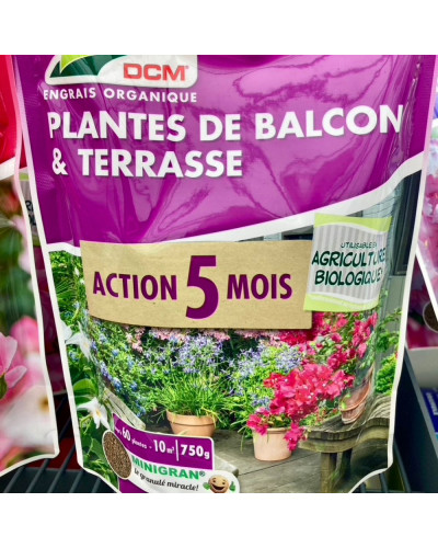 Engrais Organique pour Plantes de Balcon et Terrasse DCM 750GR