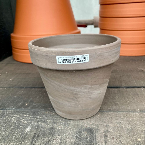 Pot Terre Cuite Basalt Gris de D11,5x9,5H