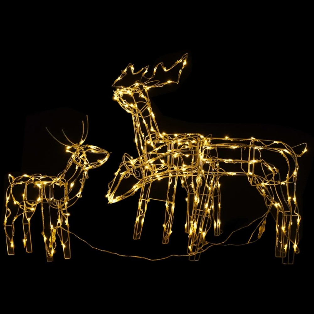 Famille de rennes avec lumières LED Lot de 3 