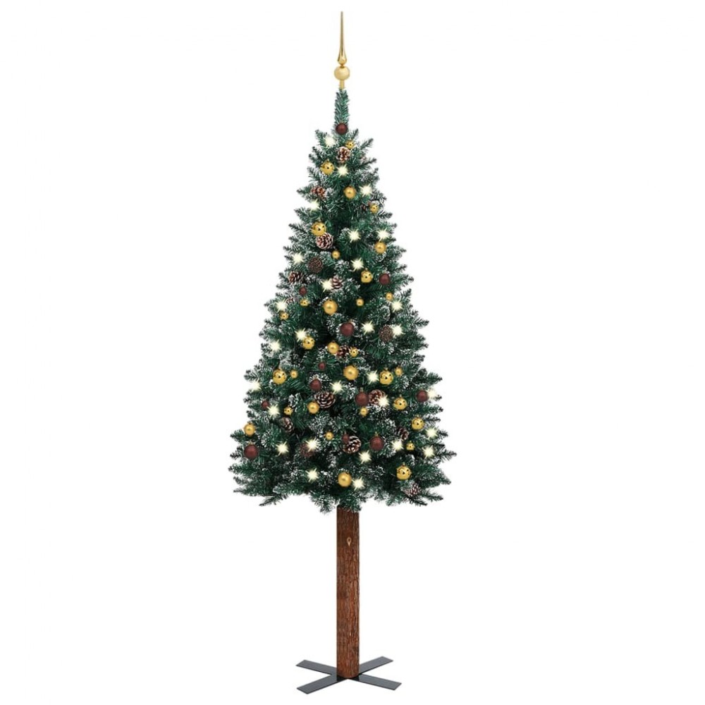 Sapin de Noël artificiel Lumineux en PVC de couleur Vert Jardinao